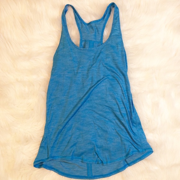 lululemon athletica Tops - Lululemon Athletica blue open back tank top 2 XXS